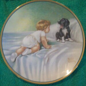 The Hamilton Collection -Collector Plate- A Child's Best Friend- Who's Sleepy